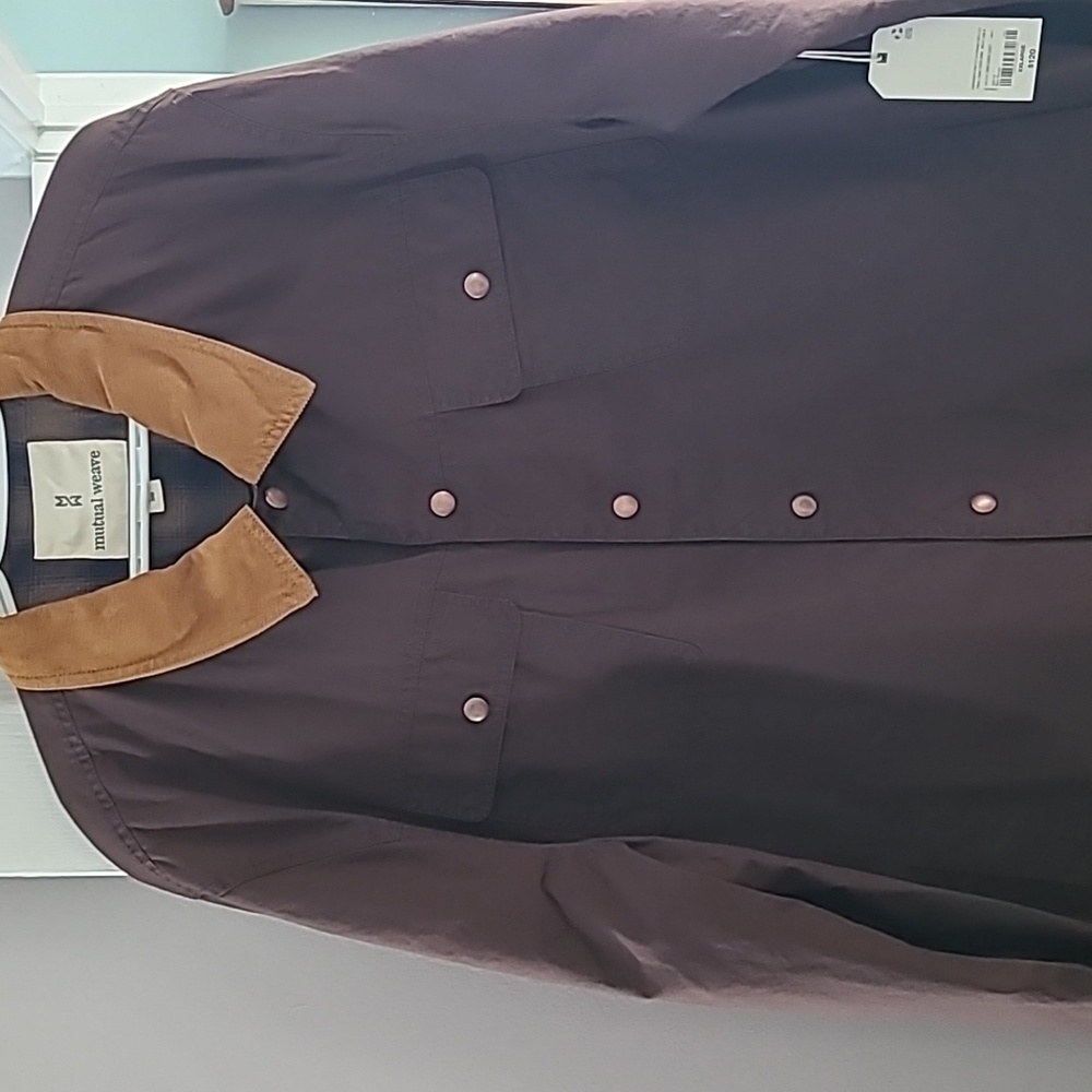 MUTUAL WEAVE BRAND MEN'S BIG & TALL BROWN BUTTON JACKET COAT SIZE XXL